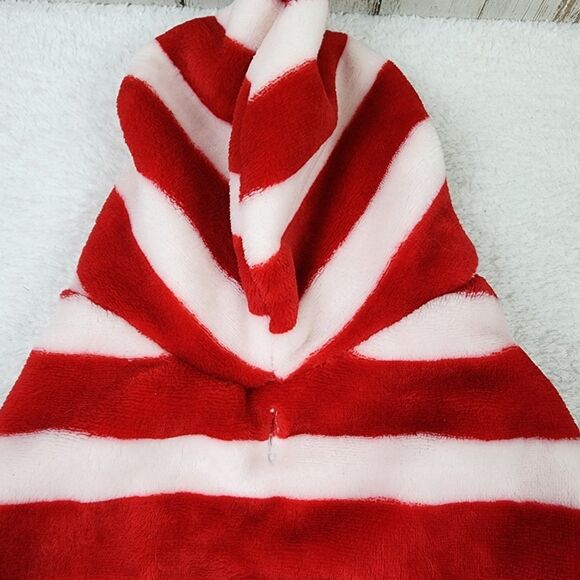 Santa Loves Me Fleece Dog Sweater Striped Size Large - Picture 6 of 8